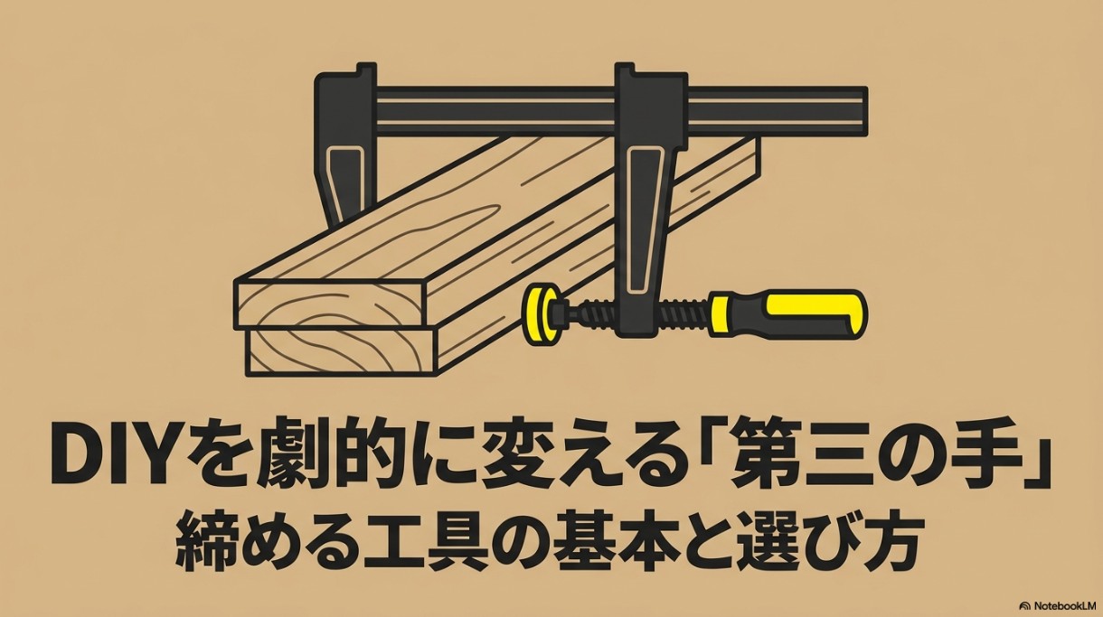 DIYを劇的に変える「第三の手」締める工具の基本と選び方のタイトルスライド