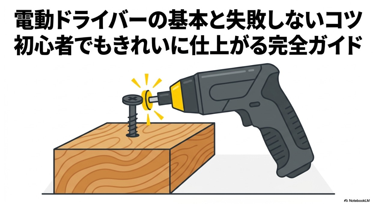 電動ドライバーの基本と失敗しないコツを解説した完全ガイドのタイトル画像