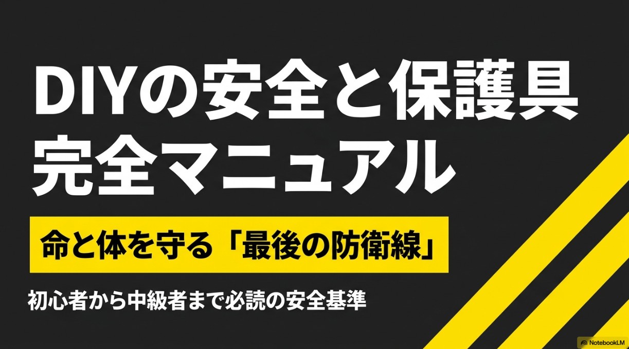 DIYの安全と保護具完全マニュアル。命と体を守る「最後の防衛線」。初心者から中級者まで必読の安全基準。