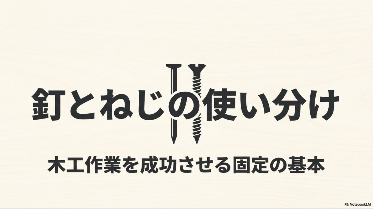 釘とねじの使い分け 木工作業を成功させる固定の基本
