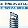 折れたネジを部材を傷めず外すための状態別基本手順を示した図