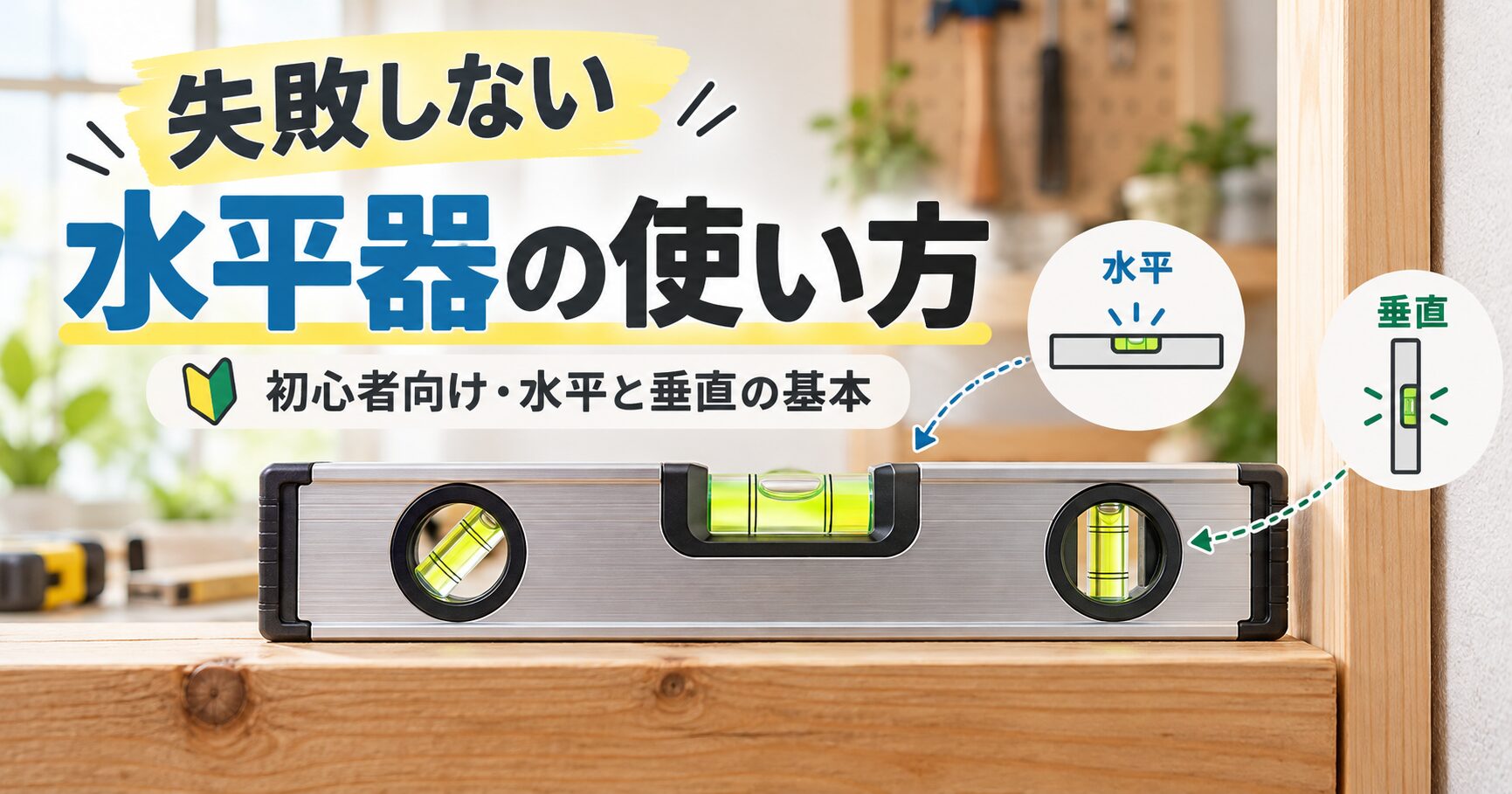 失敗しない水平器の使い方｜初心者向け水平・垂直の基本